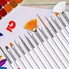 15Pcs  Professional Nail Art Painting Drawing Brush Pen (White)
