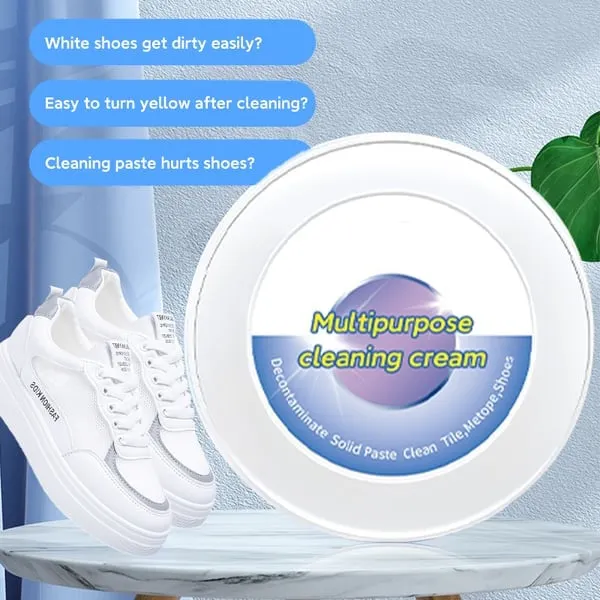 🔥All-purpose White Shoe Cleaning Cream With wiping Sponge