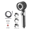 High Pressure Shower Head Handheld Set 3 Modes Filter Shower Head with Hose/Bracket Replacement Cotton Filter