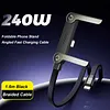 240W Braided Fast Charge Cable with Built-in Phone Stand Data Cable Charger Cord