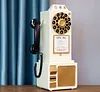 Decorative Telephones Model Retro Wall Mounted Phone Decoration Antique Vintage Rotary Dial Office Phone Ornament 