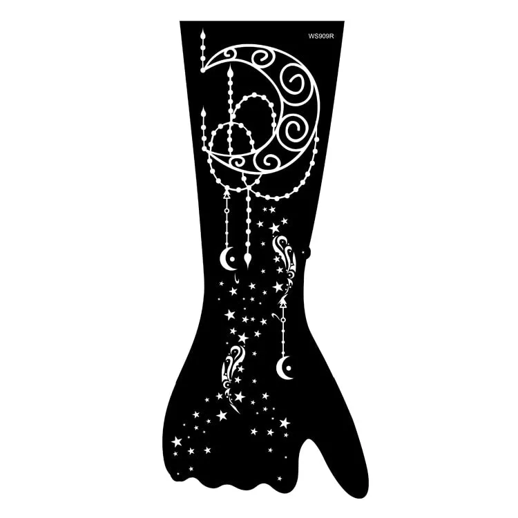 Indian Henna Rose Lace Flower Tattoo Stencil Women DIY Body Legs Arm Art Airbrush Painting Mandala Tattoo Stencil Template