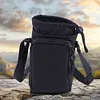 Crossbody Water Bottle Bag Adjustable Strap with Front Pocket for Hiking Camping