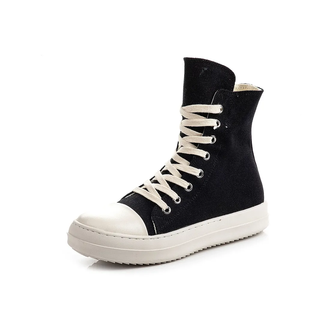 Yyvonne 2022 Chunky Sneakers Women Round Toe Leisure Outwear Black Casual Shoes Platform Lace-Up Trainers Handmade Sapatos Feminina