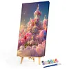 【Limited Stock Sale】（Big Size）Pink Castle-Paint by Numbers Acrylic Painting 40*60cm