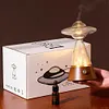 Flying Saucer Cold Aromatherapy Diffuser | No-fire Aromatherapy Diffuser + Soft Night Light Rechargeable Portable Aromatherapy Diffuser