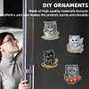 (US Local)6PCS  Xmas DIY Crystal Refrigerator Magnetic for Home Decor (Cup Cat)