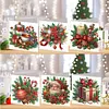 6Pcs Diamond Art Greeting Cards Xmas Atmosphere Congratulations Cards Gift