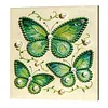 Green Butterfly DIY Pearl Painting Kit with Frame 30x30cm Pearl Gem Paintings Picture Arts Craft for Adults/Beginners Gift Home Wall Decor