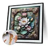 (US Local)Paint By Numbers Kit On Canvas DIY Oil Art Lotus Home Wall Decor 40x40cm