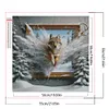3D Picture Frame Wolf-Full Square Diamond Painting 40*40CM