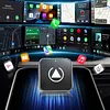 2 in 1 Wireless CarPlay Android Auto Adapter Plug & Play for Factory Wired Cars