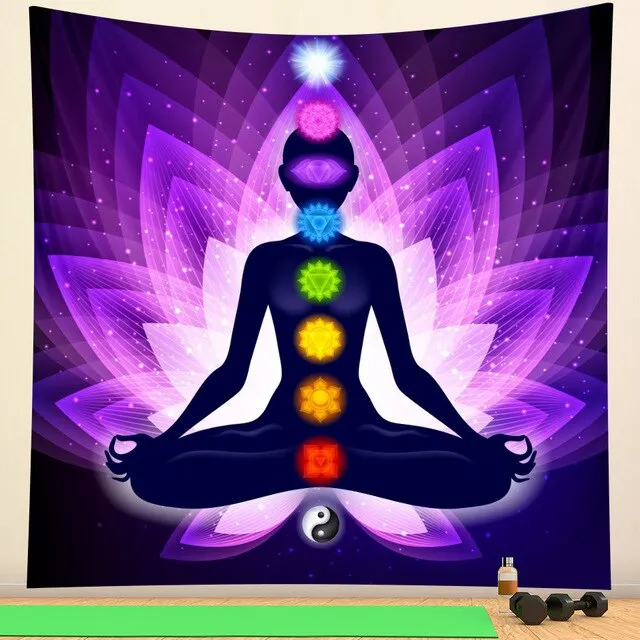 Indian mandala meditation Tarot tapestry wall decoration Mandala tapestry witchcraft Bohemian Hippie home decoration yoga mat