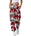 Women's Christmas Loose Casual Print Drawstring Jogger Pants