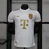 Joyfball 2025/2026 Player Version Bayern Munich 125-Year Anniversary Kit  White（The player version jersey is a bit tight, please pay attention to the size selection）