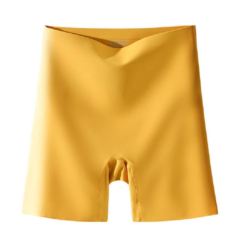 Billionm Women's Seamless Shorts Safety Pants High Waist Large Size Ice Silk Boxer Panties Anti Friction Skirt Shorts