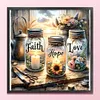 Bottle Faith Hope Love-11CT Stamped/Counted Cross Stitch 45*45cm