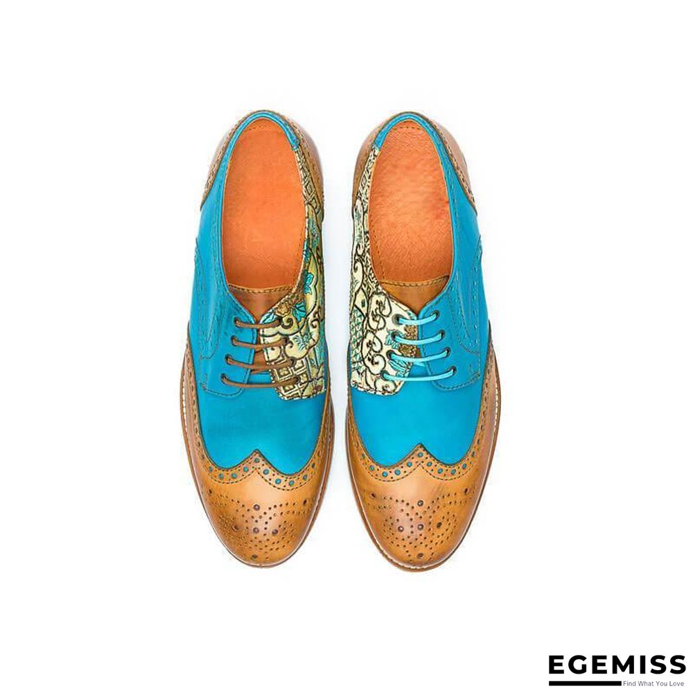 Handmade Paisley Pattern Oxford Leather Shoes | EGEMISS