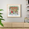 >SALE<Embroidery Eco-cotton Thread 14CT Printed Xmas Window Cross Stitch 34x30cm