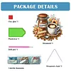(US Local)Acrylic Special Shape Coffee 5D DIY Diamond Painting Dots Pendant for Window