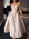 Spaghetti-Neck Backless Polka-Dot Empire A-Line Party Midi Dress
