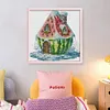 Watermelon House-11CT Stamped Cross Stitch 29*27cm/11.42*10.63in