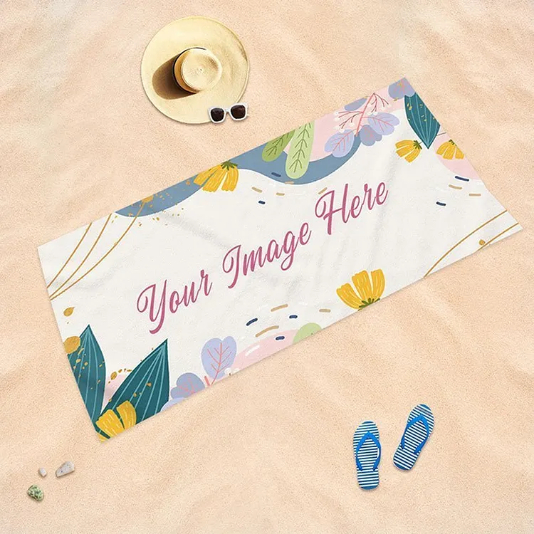 Personalized Photo Beach Towels Square Shape