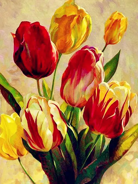 Diamond Painting - Full Round/Square Drill - Flower(30*40 - 50*60cm)