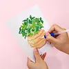 12pcs Potted Plant-1 5D DIY Square Drill Diamond Painting Kits for Adults Beginners Home Decor Diamonds Paintings Gem Art 5.91x7.09in