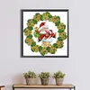 >SALE<5D DIY Partial Special Shaped Drill Diamond Painting Kit Wreath Decor 30x30cm