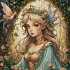 【Limited Stock Sale】Butterfly Fairy-14CT Stamped Cross Stitch 50*50cm/19.69*19.69in