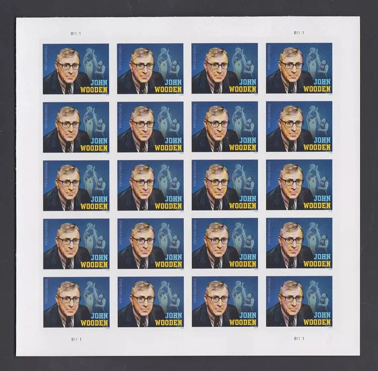 2024 UCLA Legendary Coach John Wooden Forever Postage Stamps