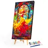 （Big Size)Dancing Girl Glass Painting-Paint by Numbers Acrylic Painting 40*80CM
