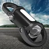 COB LED Mini Flashlight Keychain USB Rechargeable Work Light for Camping (Black)