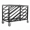 [US Local Warehouse] Ball Cart with Wheels Rolling Basketball Rack with Lockable Lid Balls Storage Locker for Volleyball Gym Recess Soccer Playground