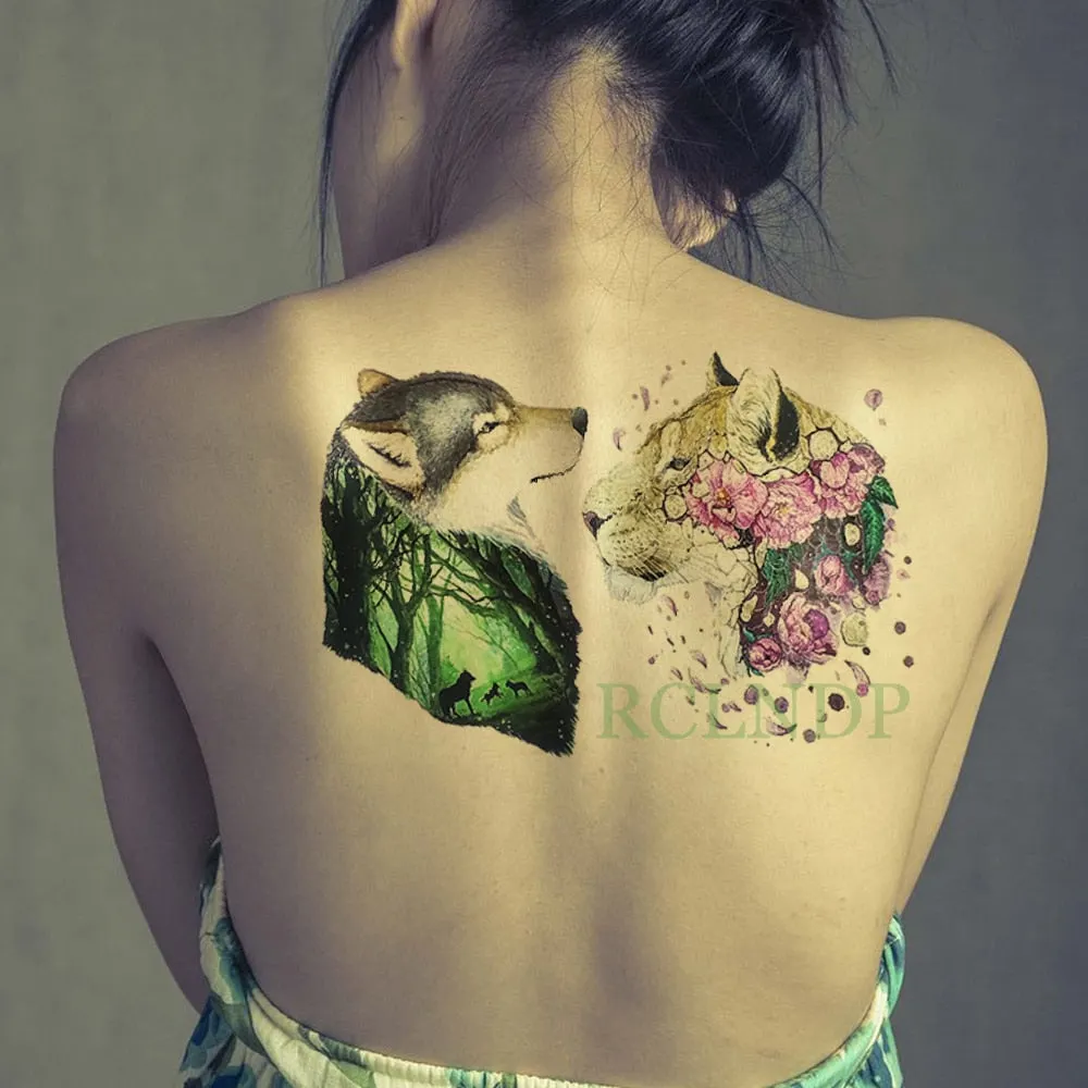 Waterproof Temporary Tattoo Sticker Eagle Wings Fake Tatto Flash Tatoo Back Leg Arm chest belly Large Size for Women girl Men