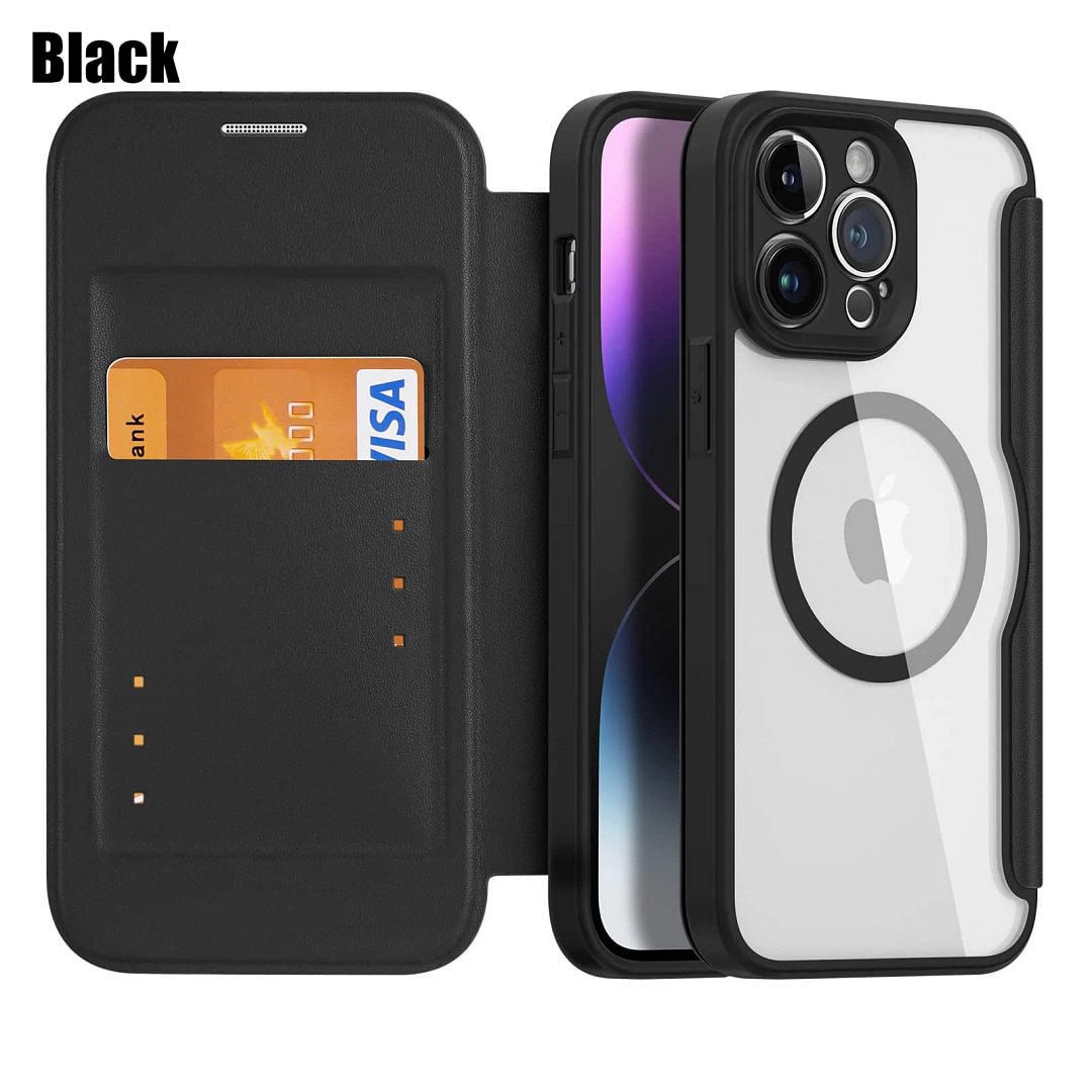 Applicable To iPhone 13/14 Series Strong Magnetic Flip Card Case