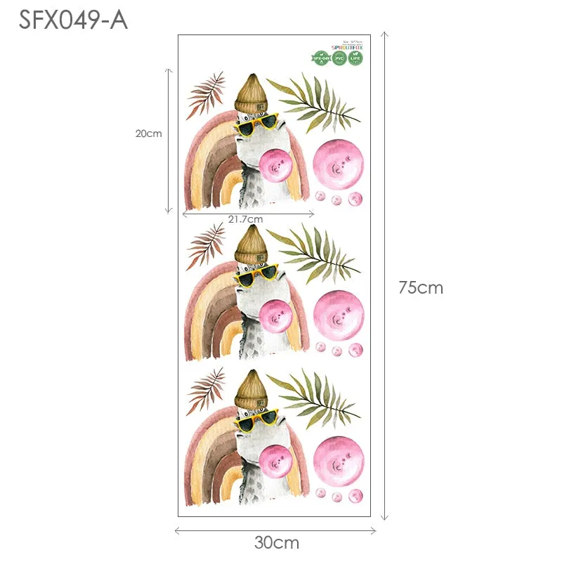 Rainbow Wall Stickers For Kids Rooms Nordic Bohemia Style Decorative Sticker Children Wall Stickers For Children's Room Girl