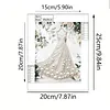 (17x22cm)Dress DIY Pearl Painting Art Kits for Adults Home Wall Decor Pearl Art Painting With Wooden Frame