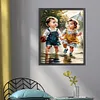 Girl Boy - 11CT Stamped Cross Stitch - 40*50cm - Character