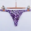 Men's Leopard Thong Underwear Bikini Low Rise Brief