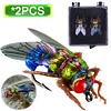 2Pcs Bionic Fly Fishing Bait Fly Fishing Hook Fly Swim Baits Fishing Accessories