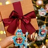 10Pcs Christmas Diamond Painting Photo Frame Hanging Pendant for Xmas Tree
