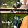 Portable Waist Fan Rechargeable Hands-Free Hanging Neck Fan 100 Speeds 13000RPM with Light for Travel Camping Outdoor Jobsite Sports Golf