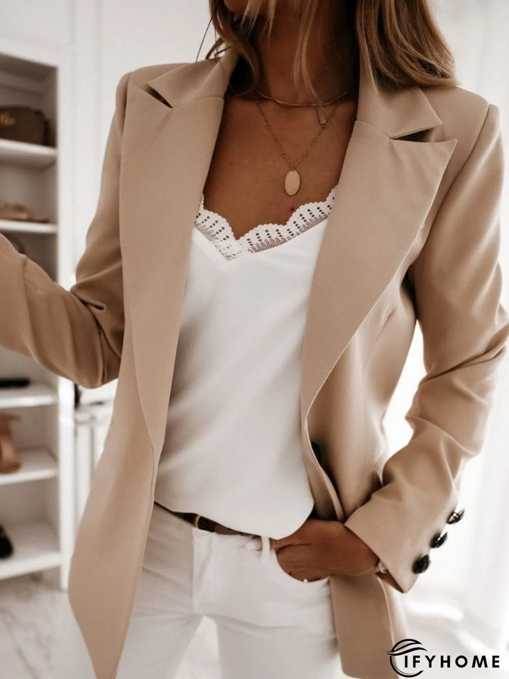 Casual Long Sleeve Outwears Blazer | IFYHOME