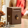Retro Piggy Bank Made Of Rubber And Solid Wood With Key And Handle For Large Coin Storage With Lock For Safe Coin Storage Creative Portable Home Decoration