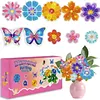 10Pcs 5D Flower Butterfly Diamond Painting Kit, DIY Vase Filler Ornament Table Decoration for Garden Home Decor