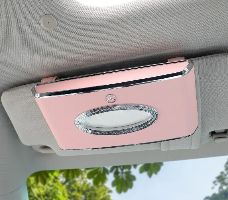 🔥Hot Selling🔥Exclusive Logo Customization🚗Car Paper Box Hanging Sun Visor Tissue Box Car Interior Decoration Supplies