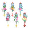 （Single-Sided）6pcs DIY Diamond Painting Bookmark Pendant
