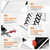 [US Local Warehouse] 12 Steps Pull Down Attic Ladder 11.2ft Up to 600lbs Retractable Scissor Ladder with Anti-Slip Steps Attic Loft Stairs for Home Indoor Outdoor